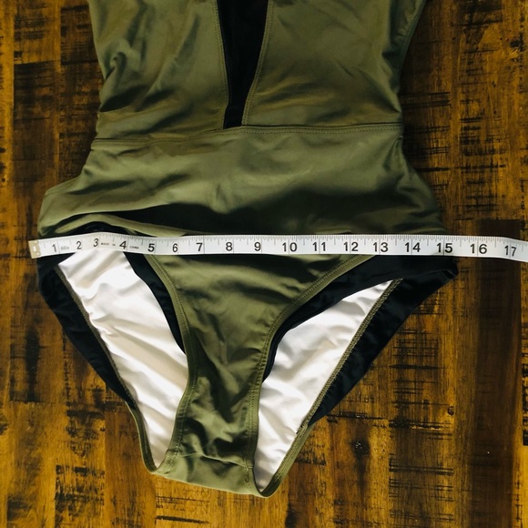 Cupshe Grean Black Mesh One Piece Swimsuit Medium - Picture 7 of 7